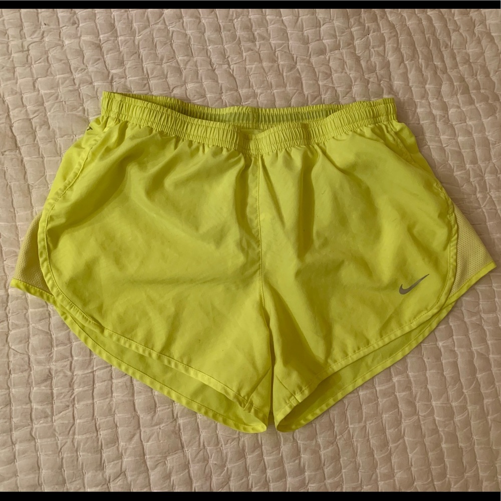 Nike Neon Yellow Running Shorts